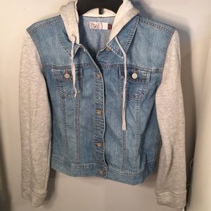 Junior’s Jean Sweatshirt Jacket